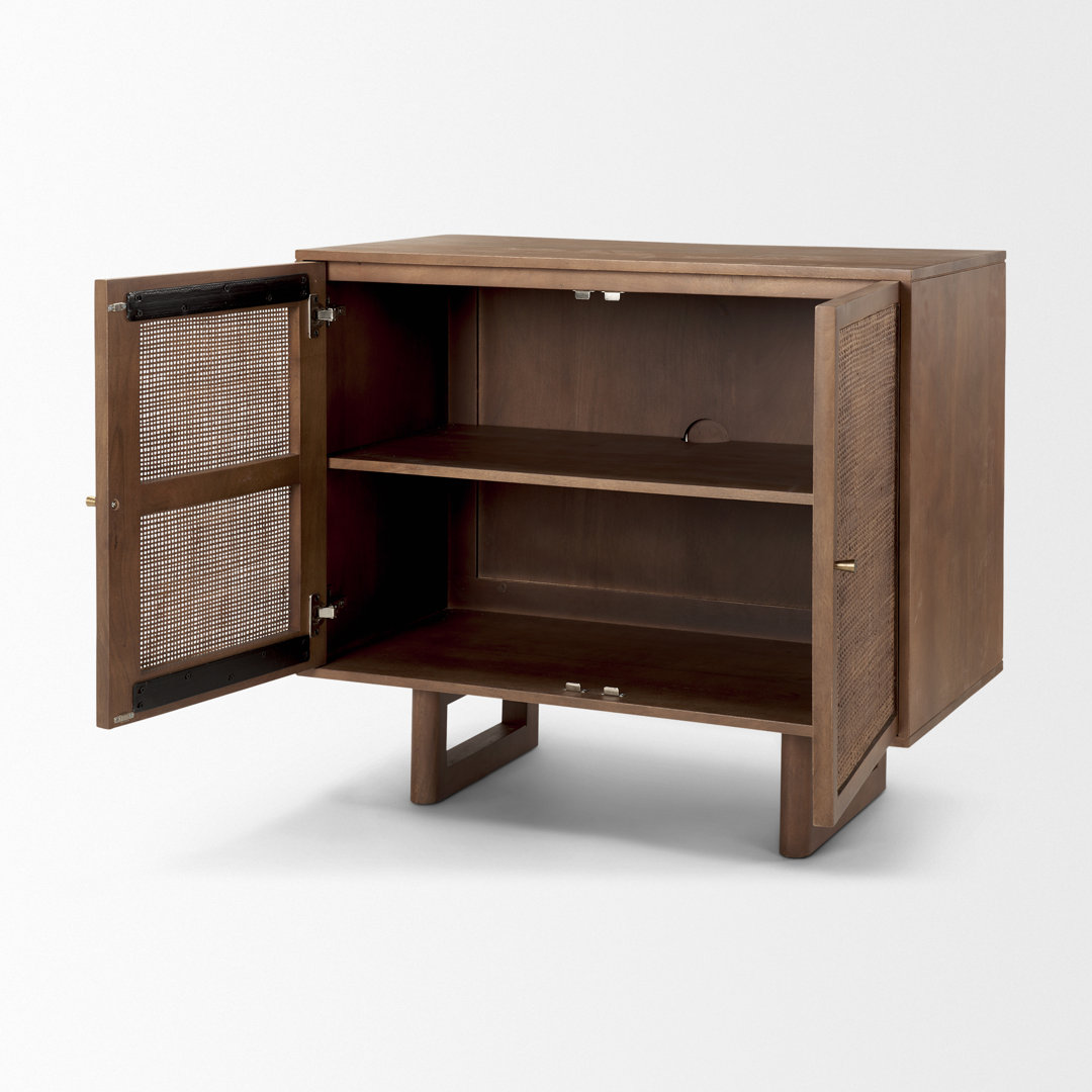 Cinna Solid Wood 2-Door Accent Cabinet